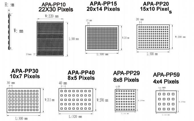 Exhibición suave del tablero de la matriz de APA102 P10 660LEDs LED